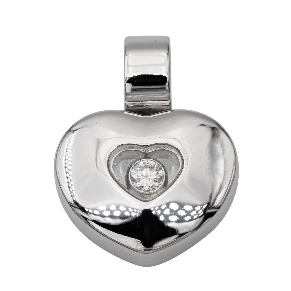Chopard Pendentif Cœur Happy diamonds Or blanc Diamant – Image 2