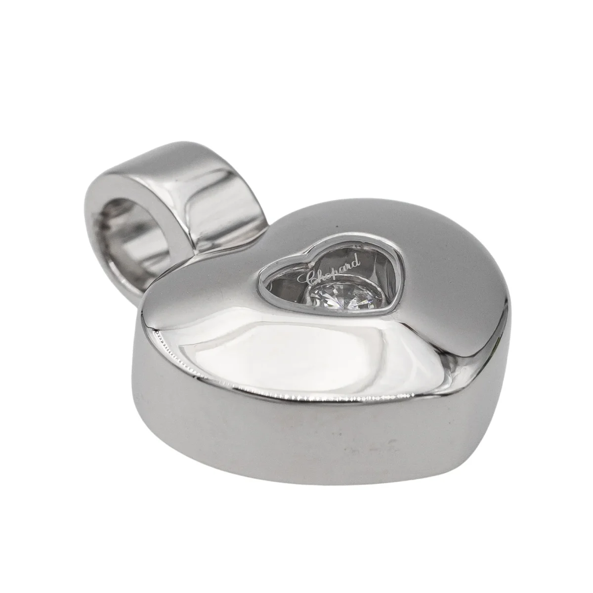 Chopard Pendentif Cœur Happy diamonds Or blanc Diamant – Image 5