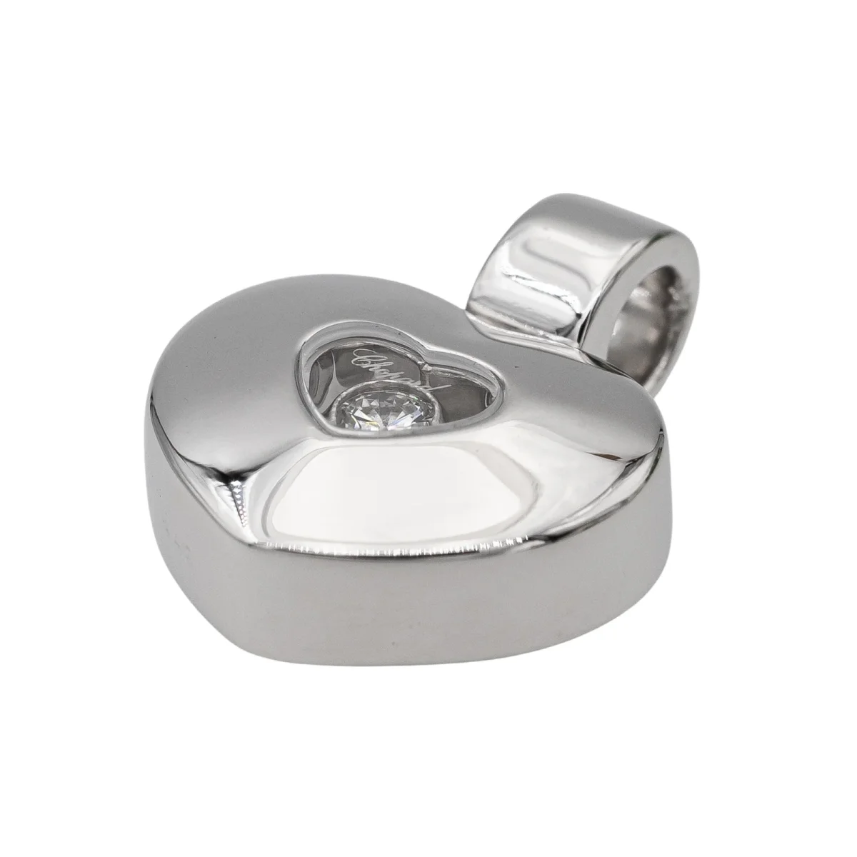 Chopard Pendentif Cœur Happy diamonds Or blanc Diamant – Image 7