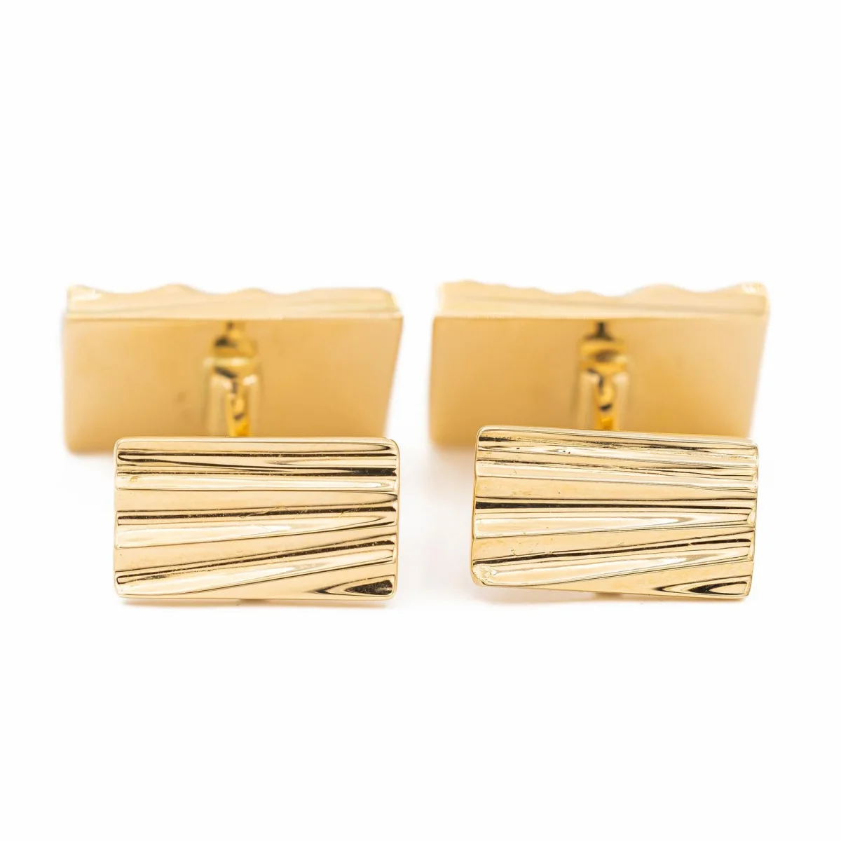 Boutons de manchette Or jaune, Or blanc Diamant – Image 5