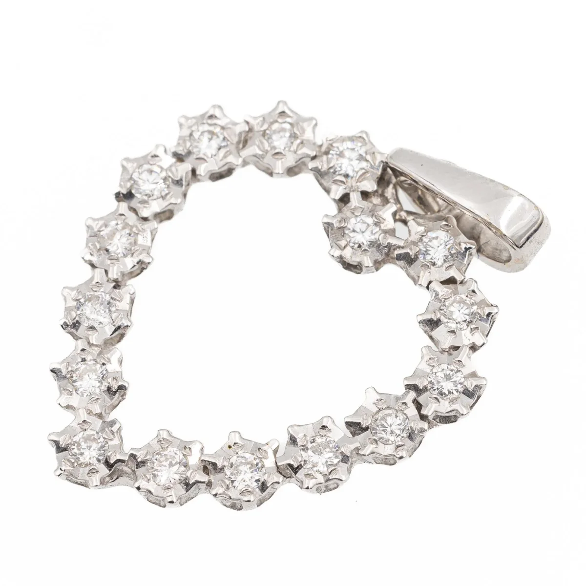 Pendentif Or blanc Diamant – Image 3