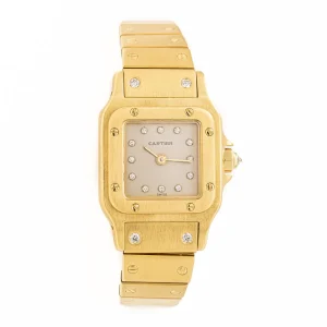 Cartier Montre Automatique Santos Or jaune Diamant