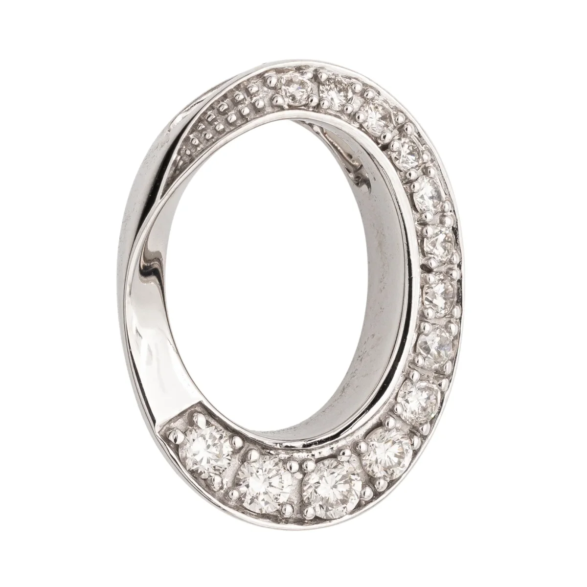 Pendentif Or blanc Diamant – Image 2