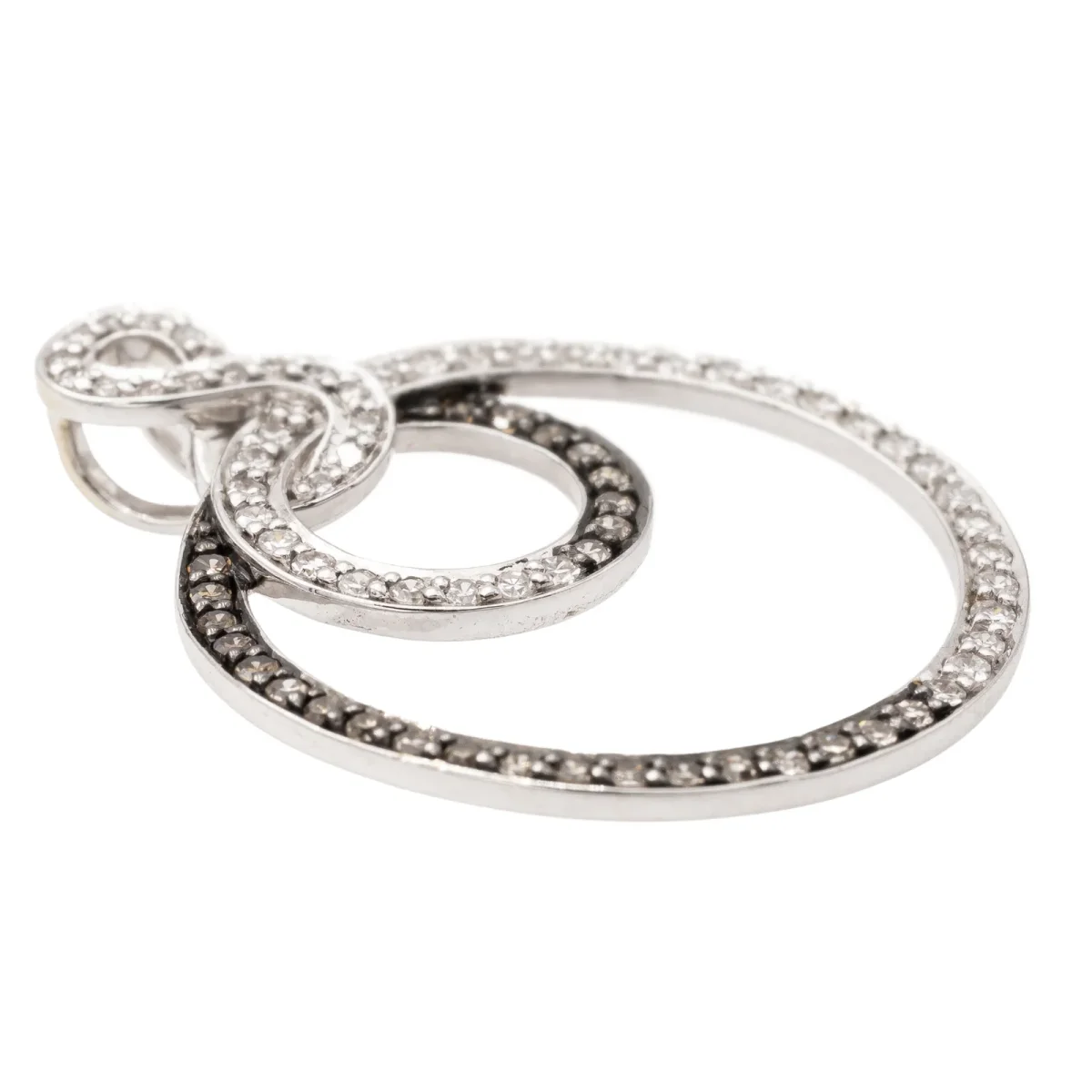 Pendentif Or blanc Diamant, Diamant brun – Image 3