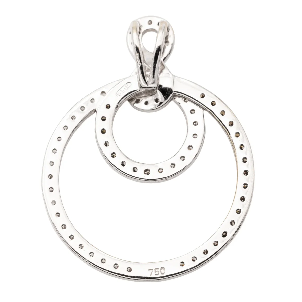 Pendentif Or blanc Diamant, Diamant brun – Image 4