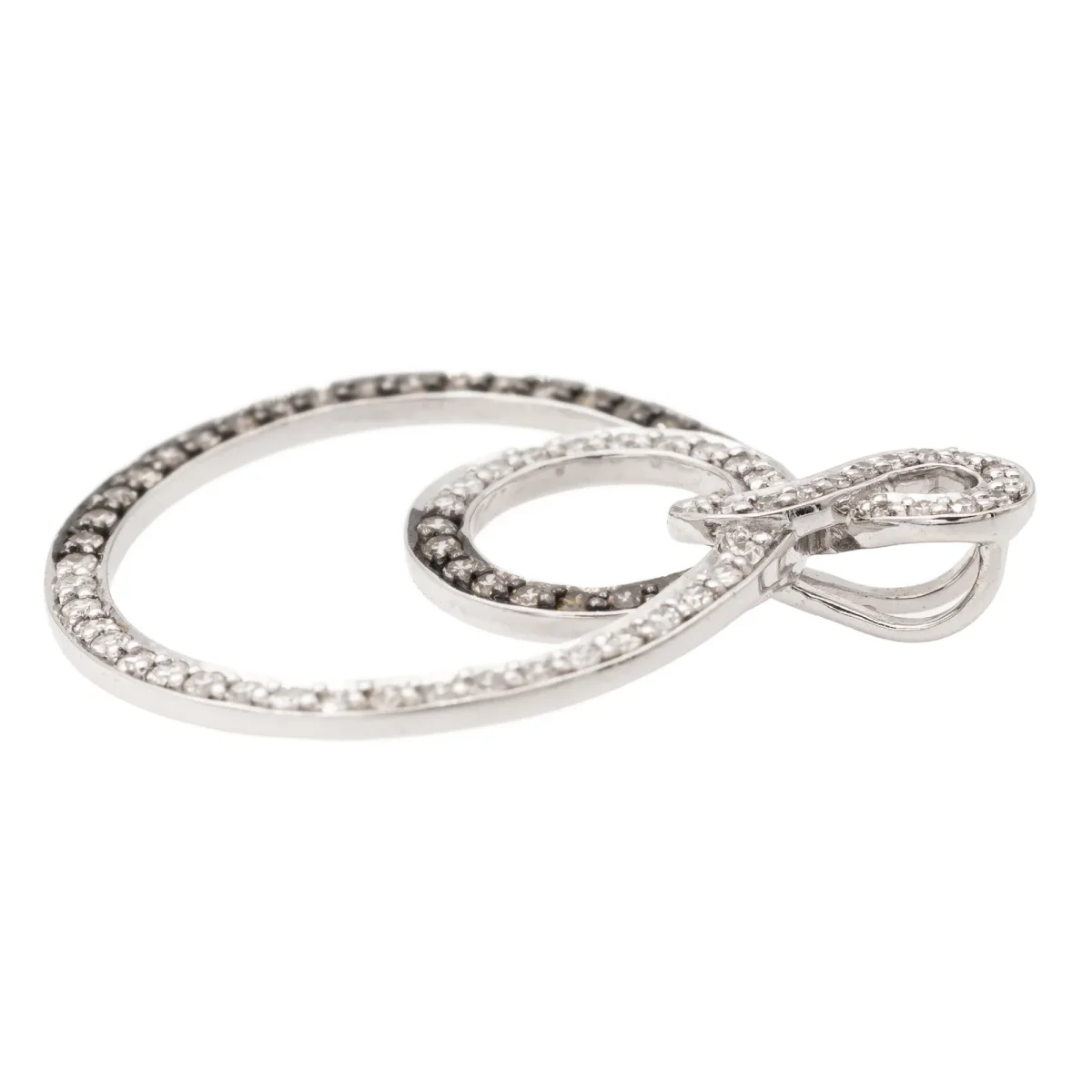 Pendentif Or blanc Diamant, Diamant brun – Image 5