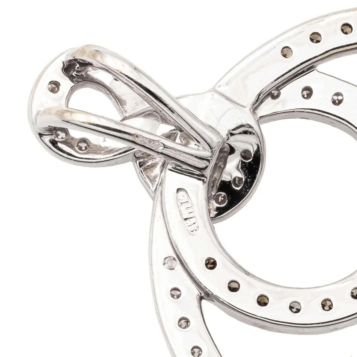 Pendentif Or blanc Diamant, Diamant brun – Image 6