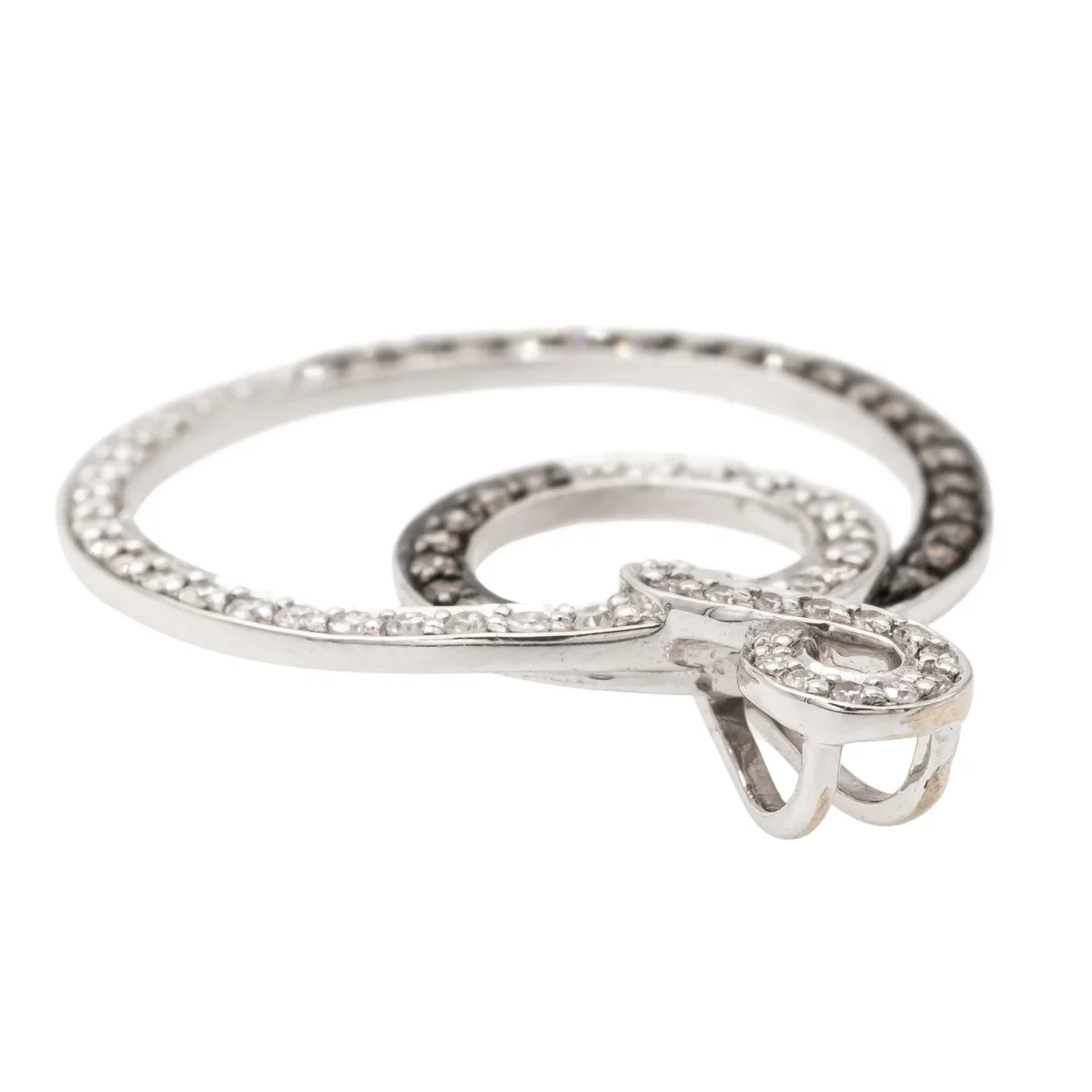 Pendentif Or blanc Diamant, Diamant brun – Image 7