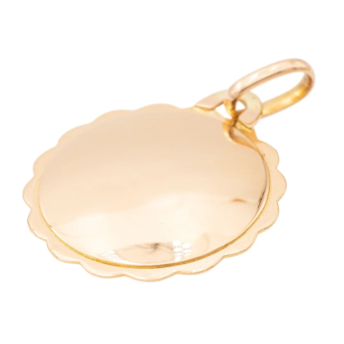 Augis Pendentif Médaille Médaille d'amour Or jaune, Or blanc Rubis – Image 4