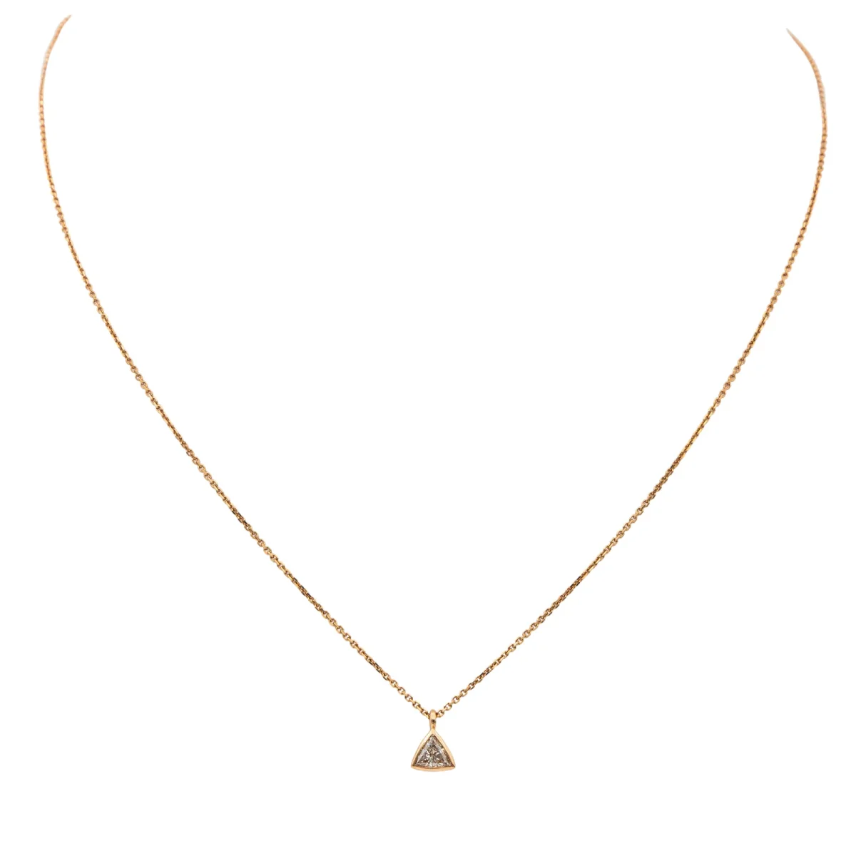 Collier Solitaire Or rose Diamant – Image 4