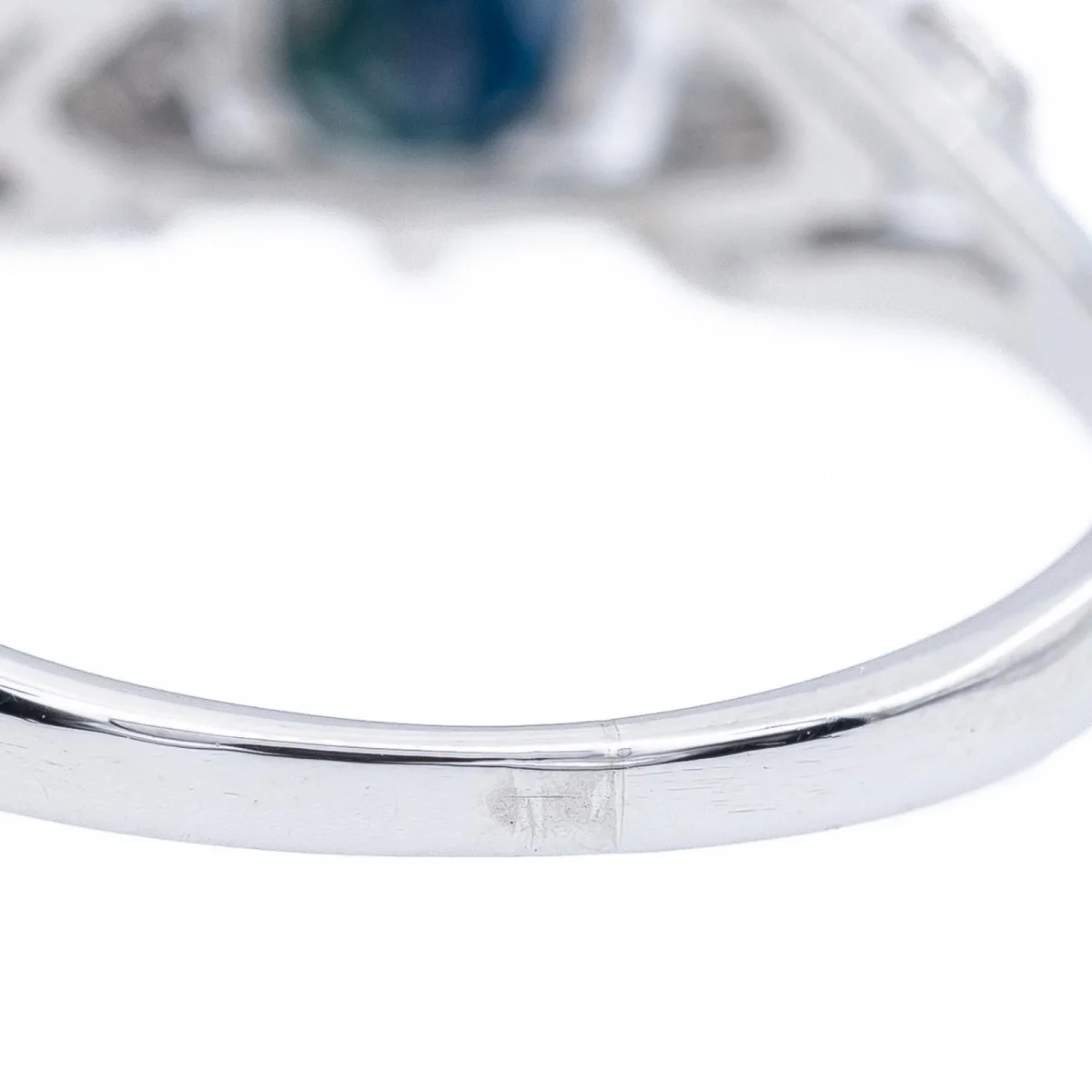 Bague Or blanc Saphir, Diamant – Image 7