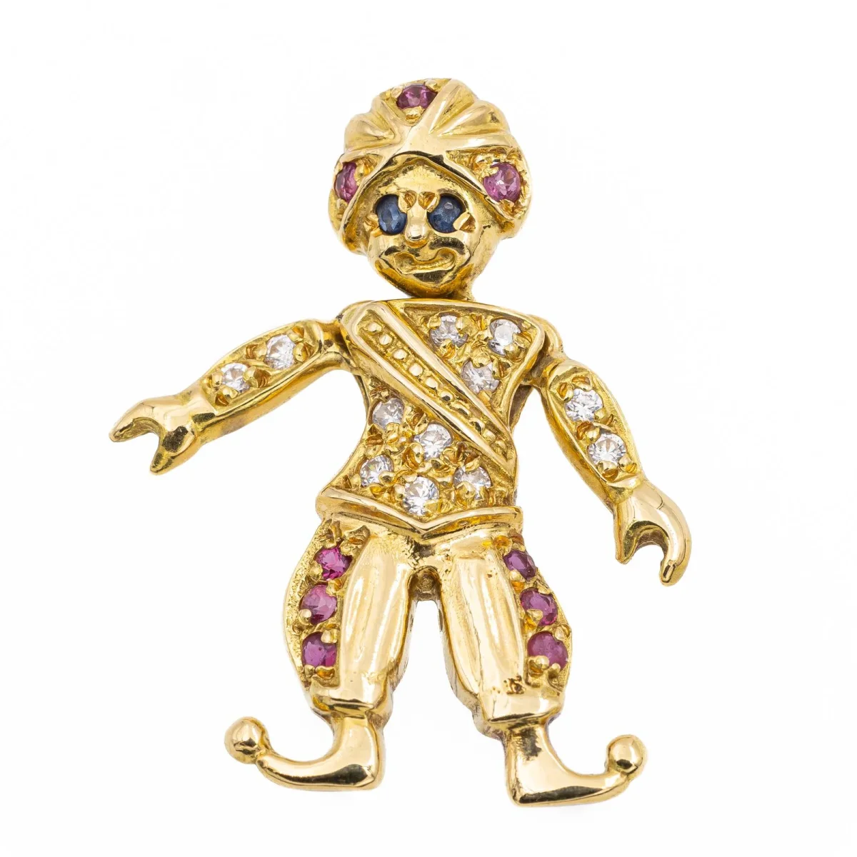 Pendentif Or jaune Diamant, Rubis, Saphir – Image 2