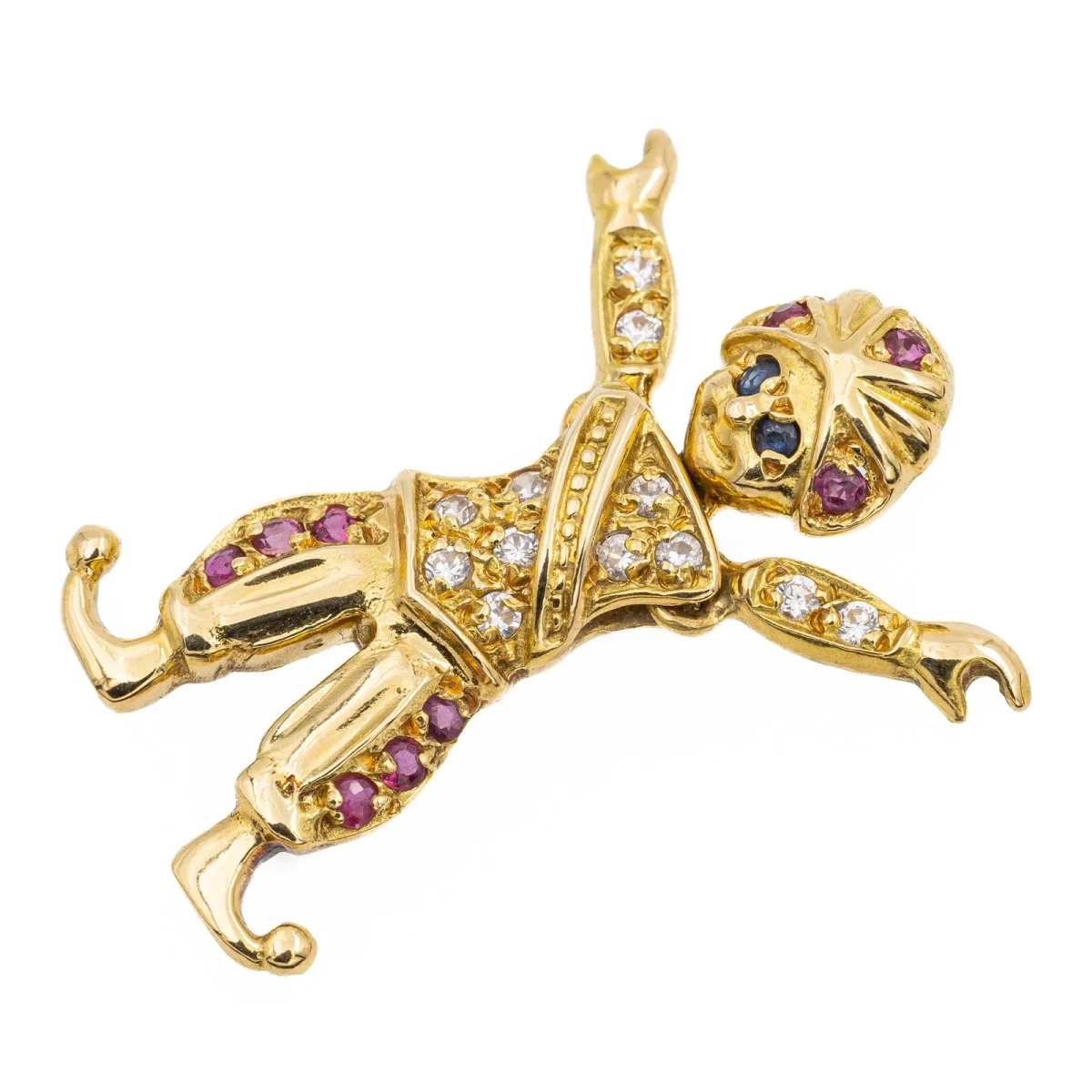 Pendentif Or jaune Diamant, Rubis, Saphir – Image 3