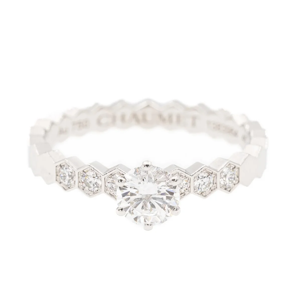 Chaumet Bague Solitaire Bee my love Or blanc Diamant – Image 2