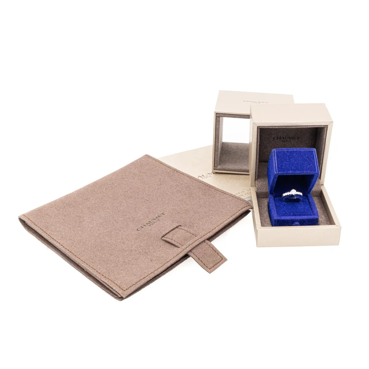 Chaumet Bague Solitaire Bee my love Or blanc Diamant – Image 4