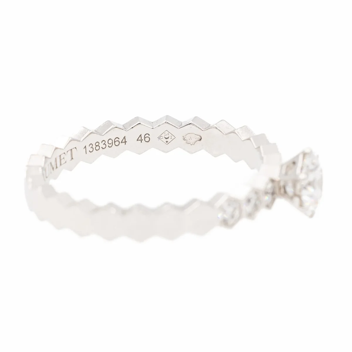 Chaumet Bague Solitaire Bee my love Or blanc Diamant – Image 9