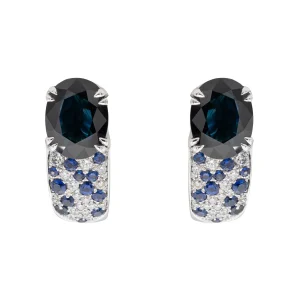 Mauboussin Boucles d'oreilles Nuit d'amour Or blanc Saphir, Diamant