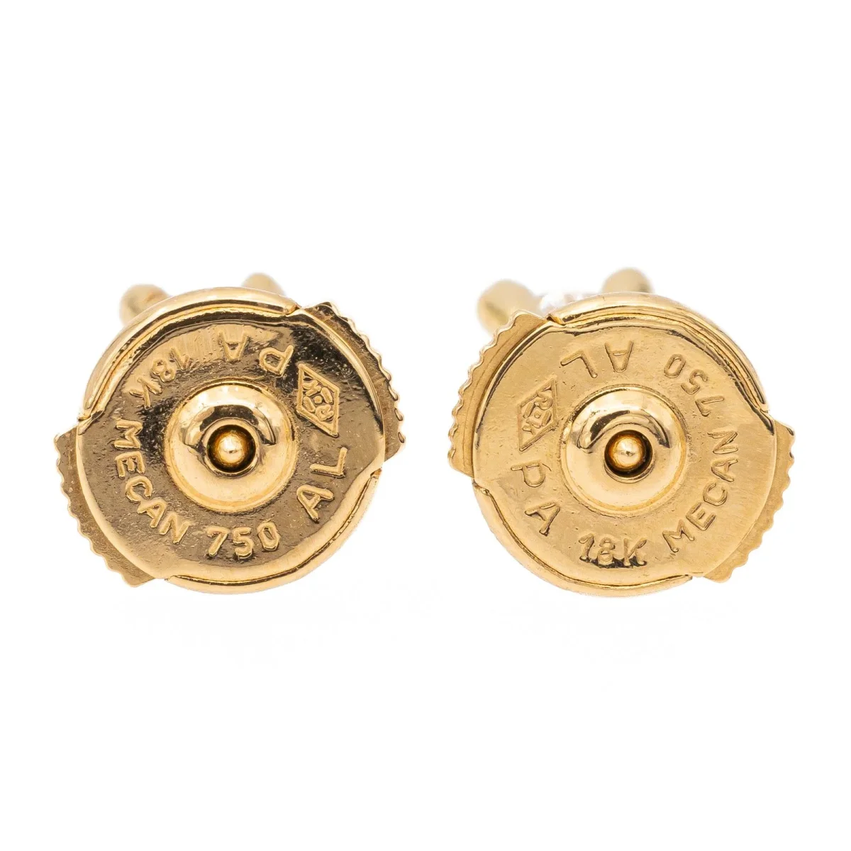 Boucles d'oreilles Puces Or jaune Diamant – Image 9