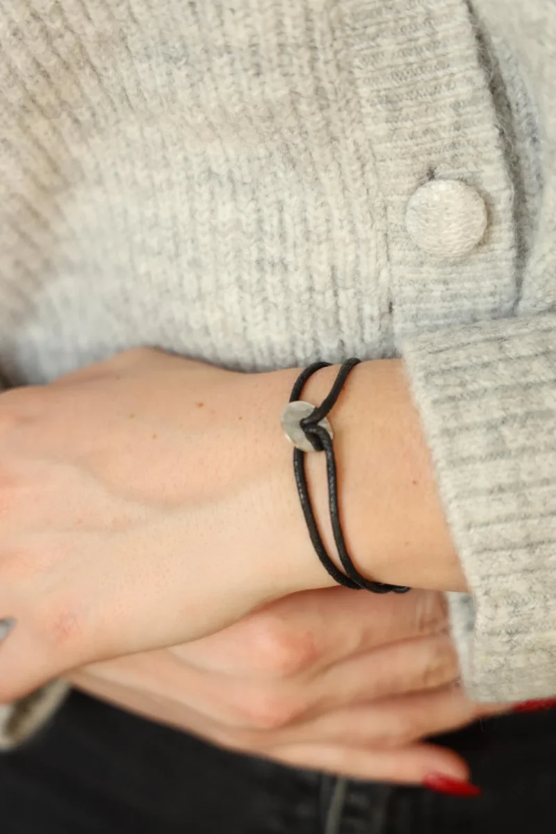 Dinh van Bracelet Cordon Pi Or blanc – Image 3