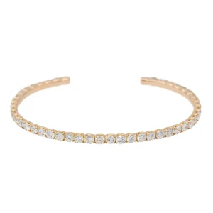 Bracelet Jonc Or rose Diamant