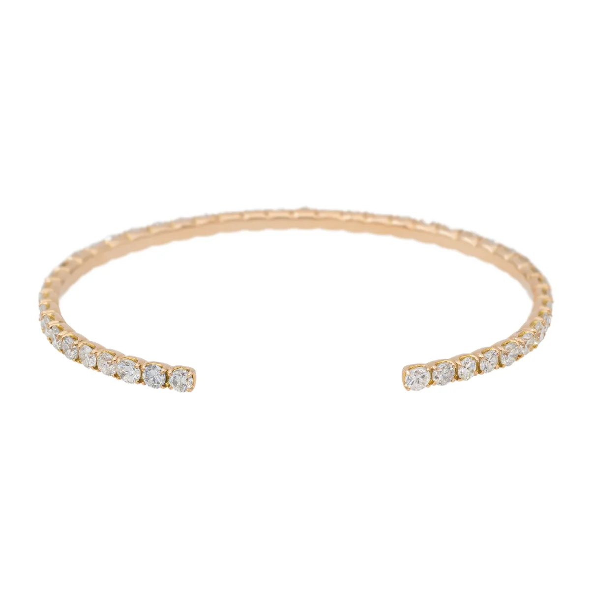 Bracelet Jonc Or rose Diamant – Image 5