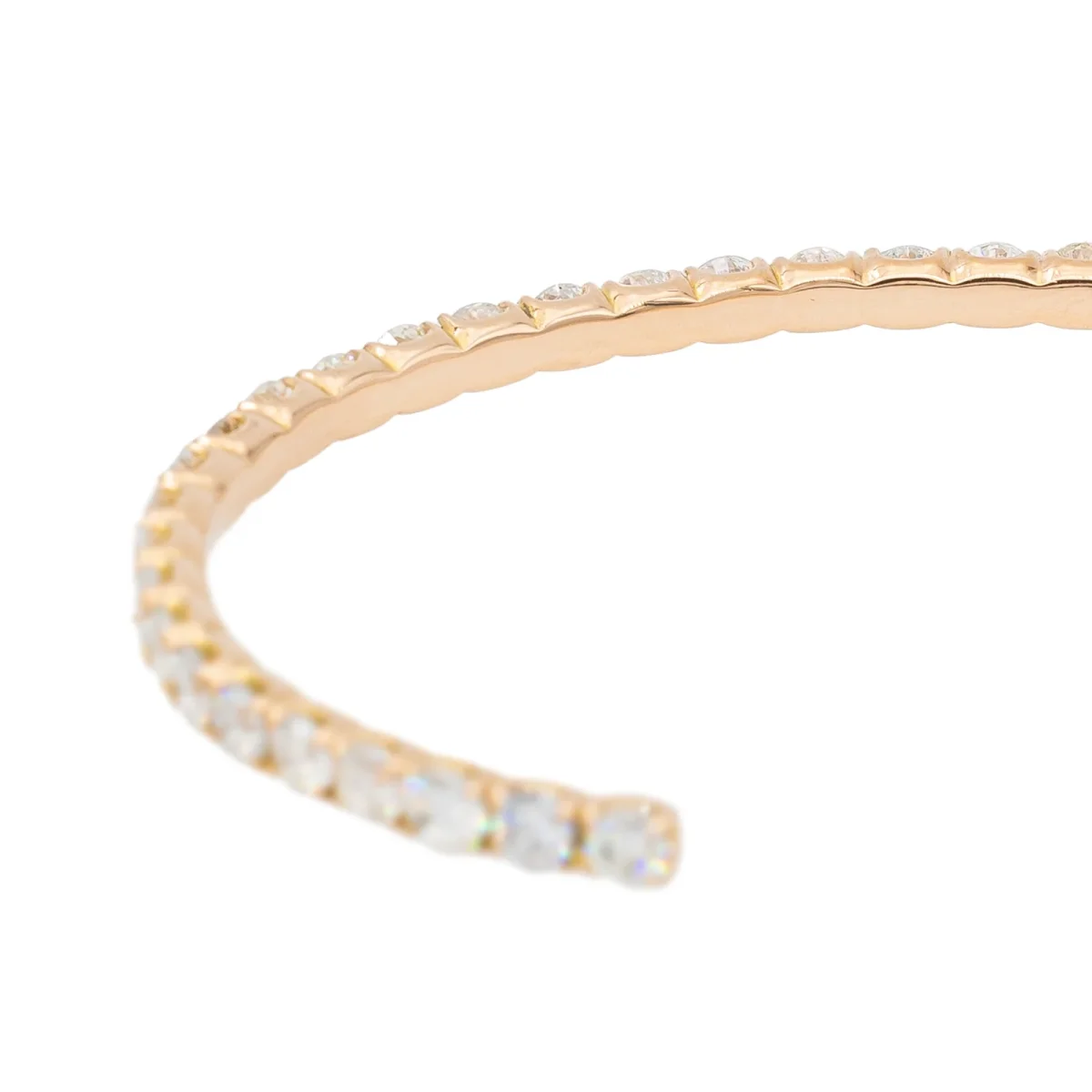 Bracelet Jonc Or rose Diamant – Image 6