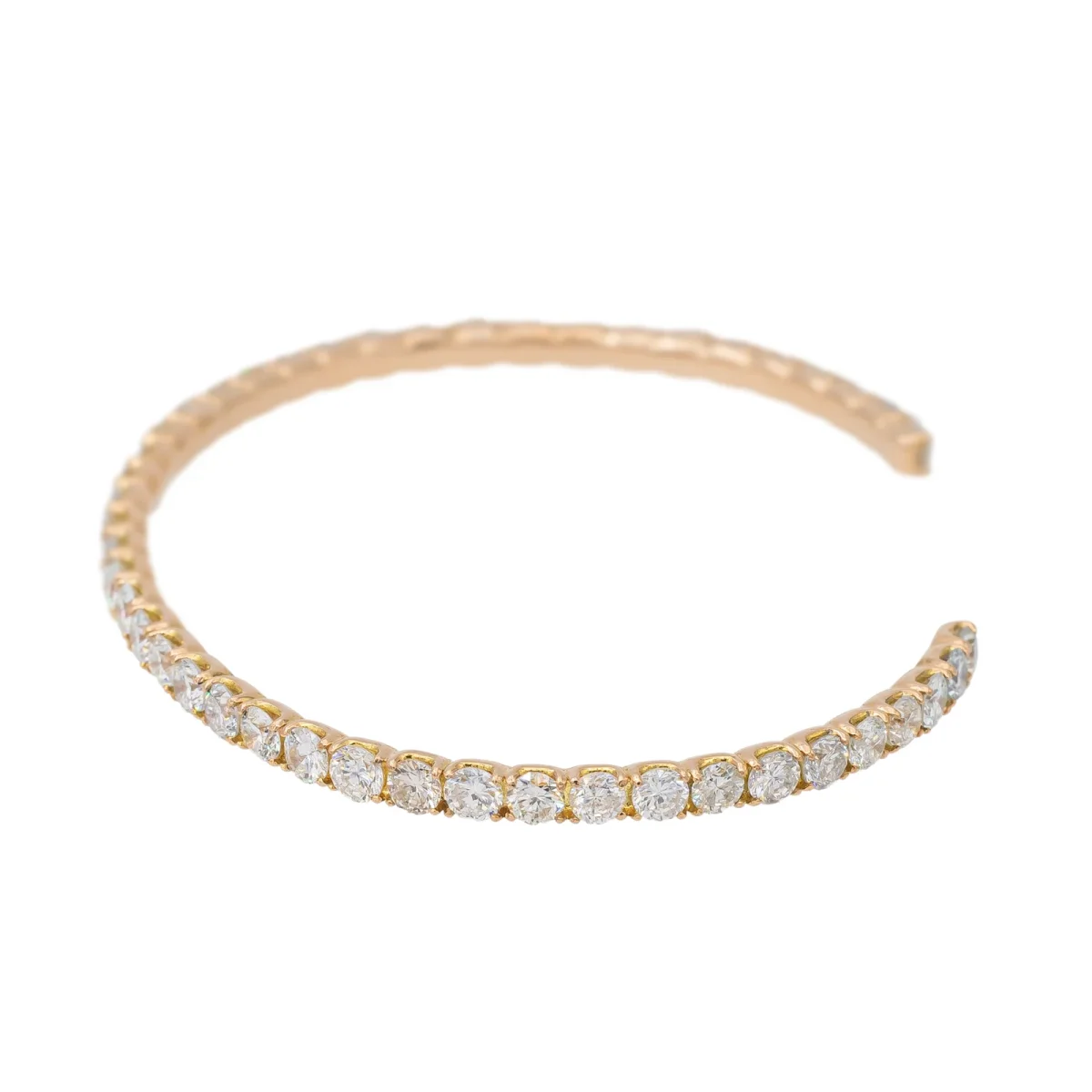 Bracelet Jonc Or rose Diamant – Image 8