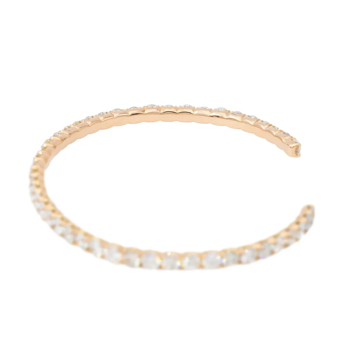 Bracelet Jonc Or rose Diamant – Image 9