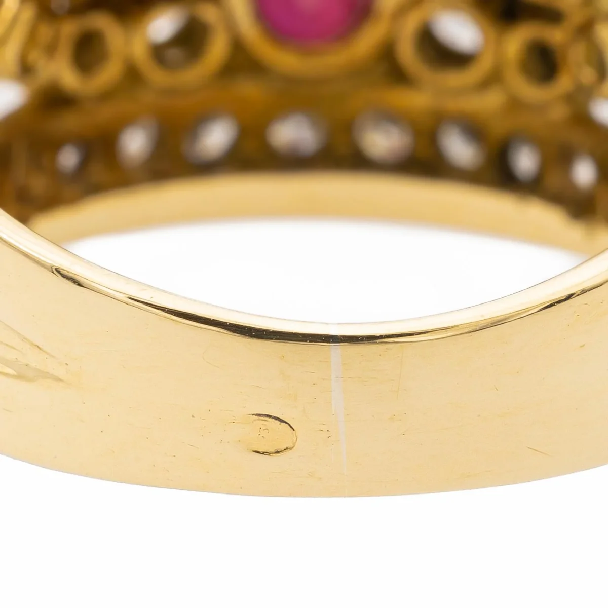 Bague Bandeau Or jaune Rubis, Diamant – Image 7