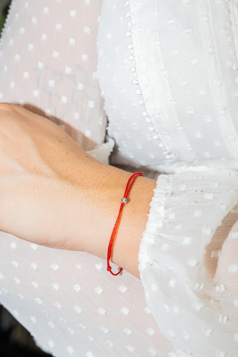 Bracelet Cordon Or blanc Diamant – Image 3