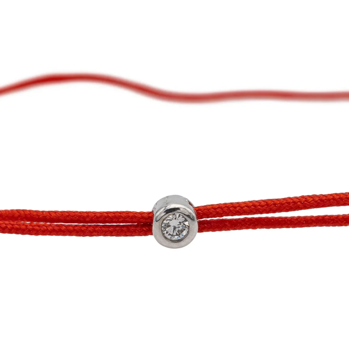 Bracelet Cordon Or blanc Diamant – Image 4