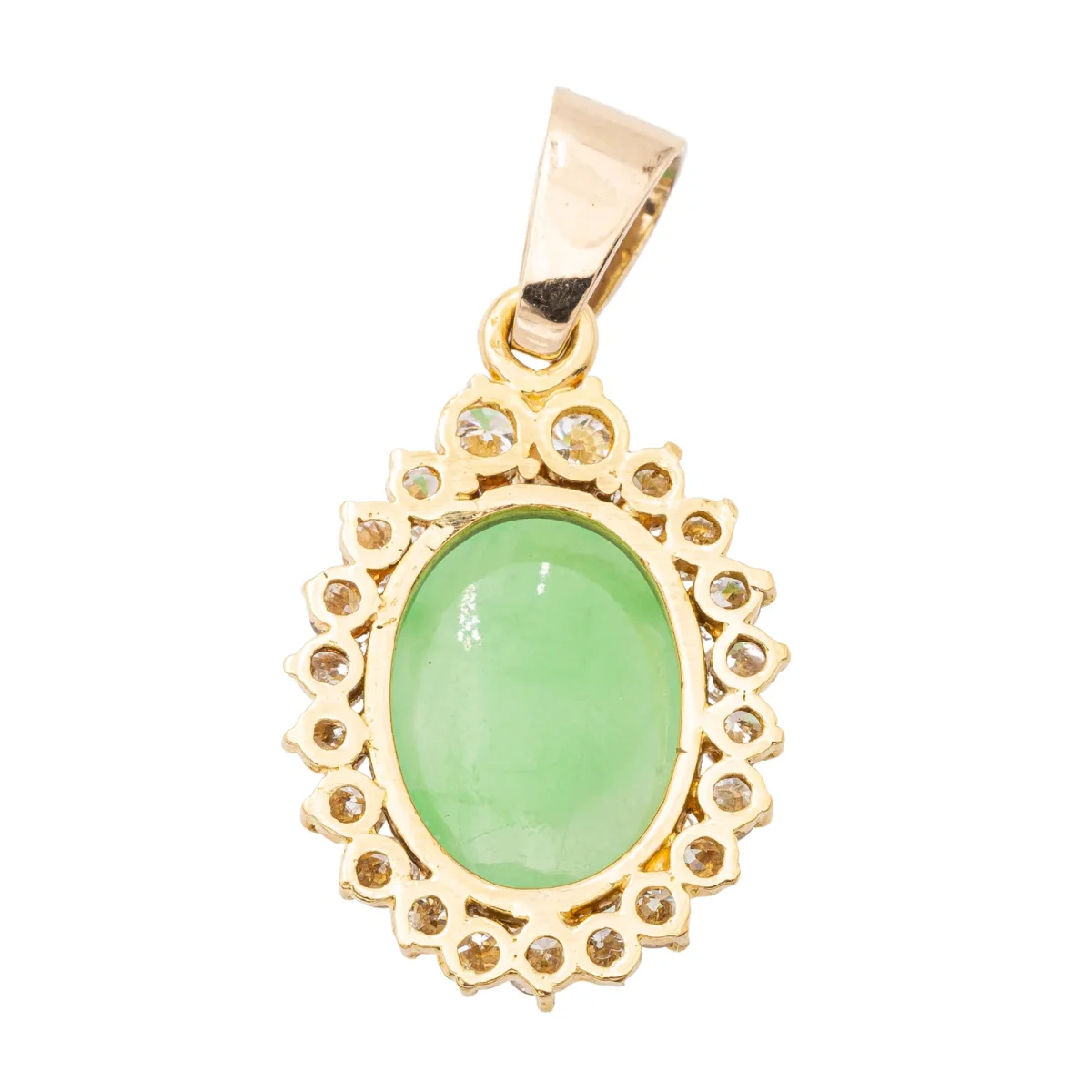 Pendentif Or jaune Jade jadéite, Diamant – Image 4