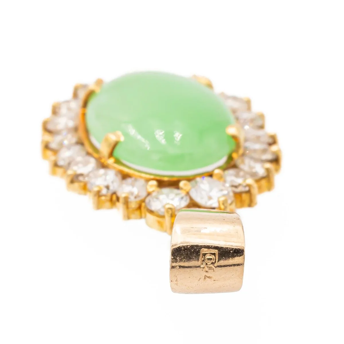 Pendentif Or jaune Jade jadéite, Diamant – Image 7