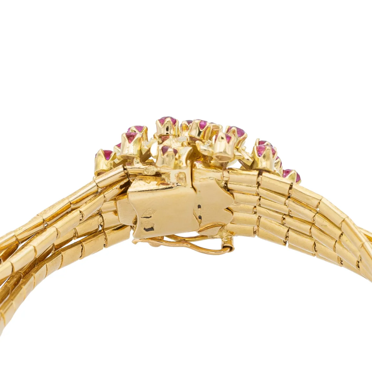 Bracelet Fleur Or jaune Rubis – Image 5