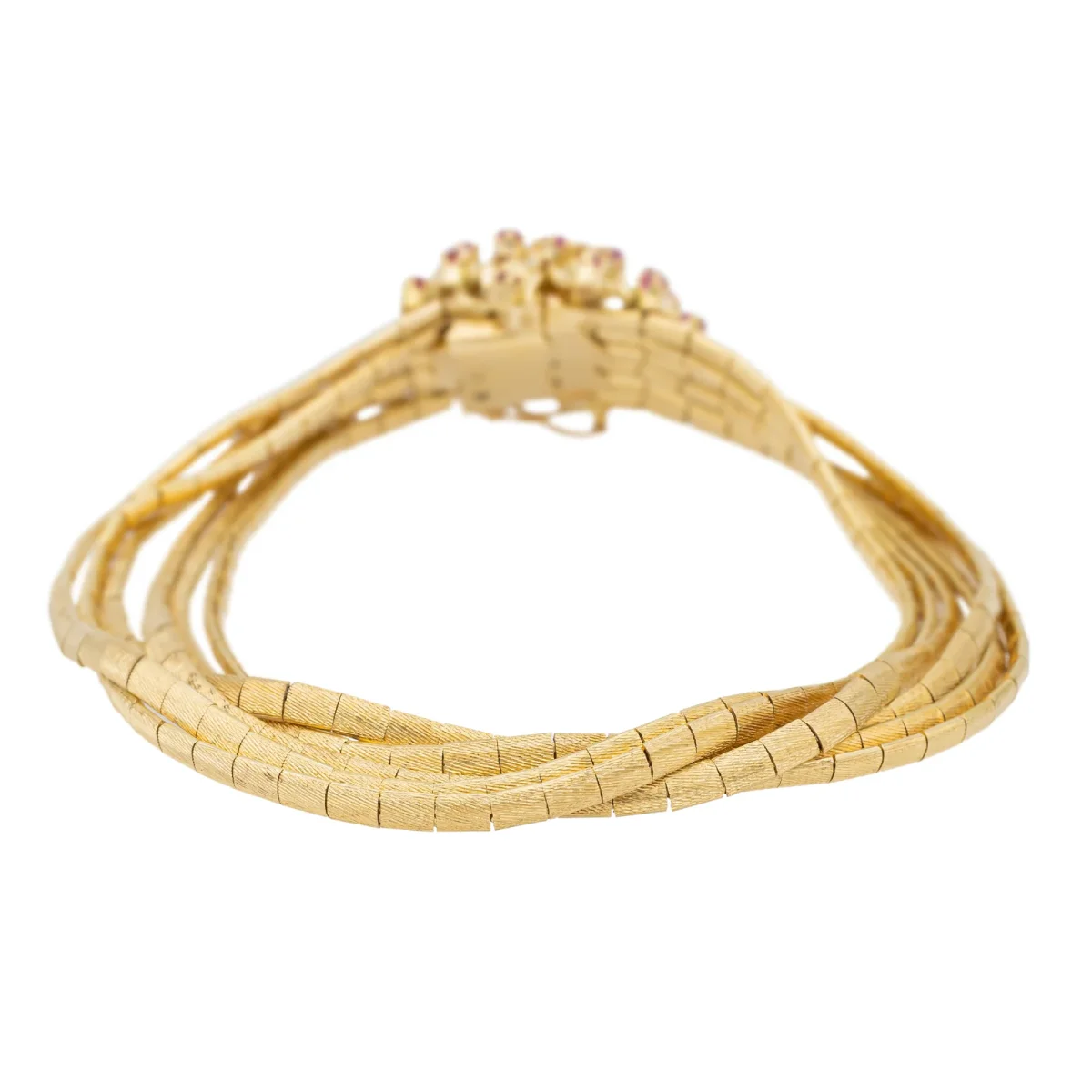 Bracelet Fleur Or jaune Rubis – Image 6