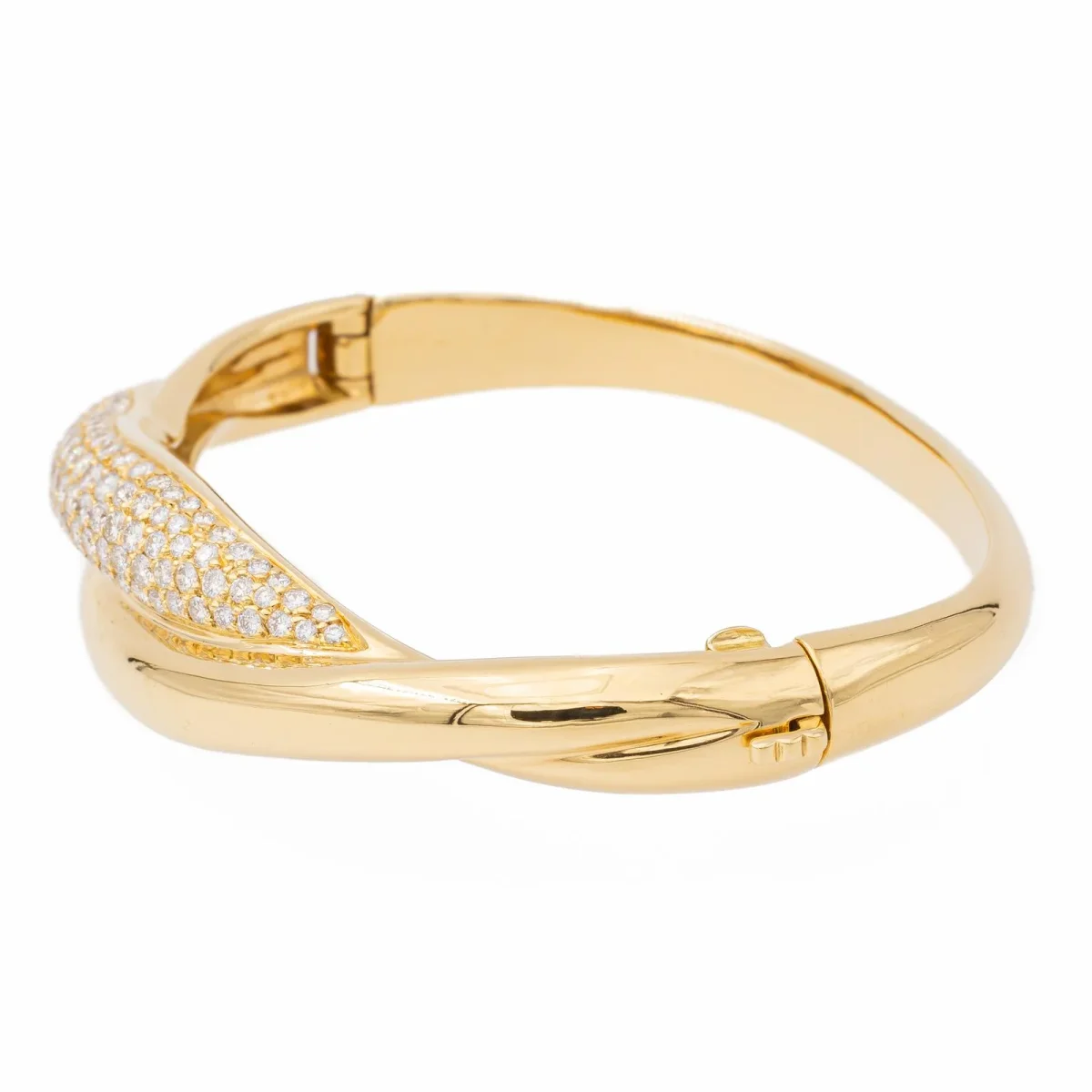 Bracelet Jonc Or jaune Diamant – Image 4