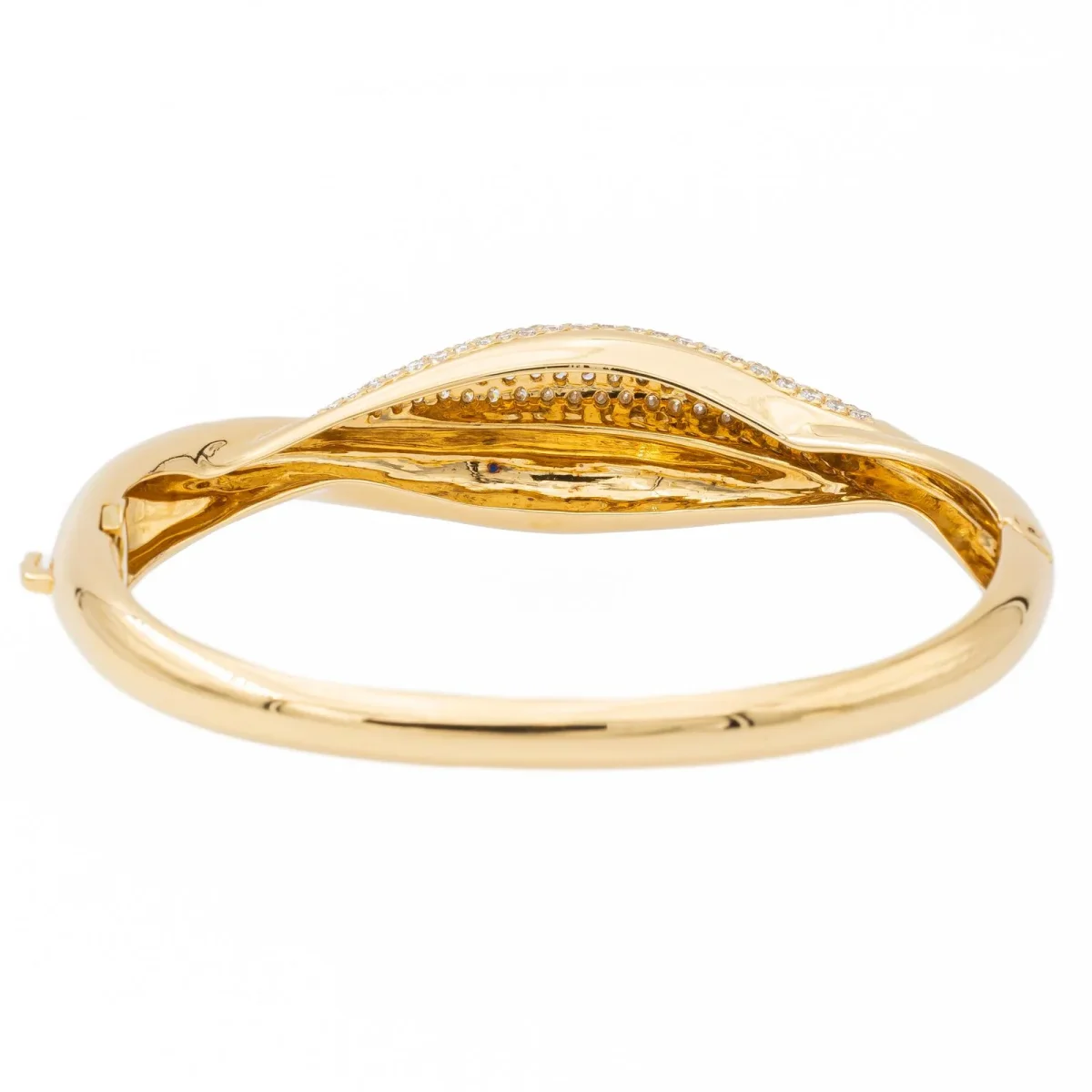 Bracelet Jonc Or jaune Diamant – Image 5