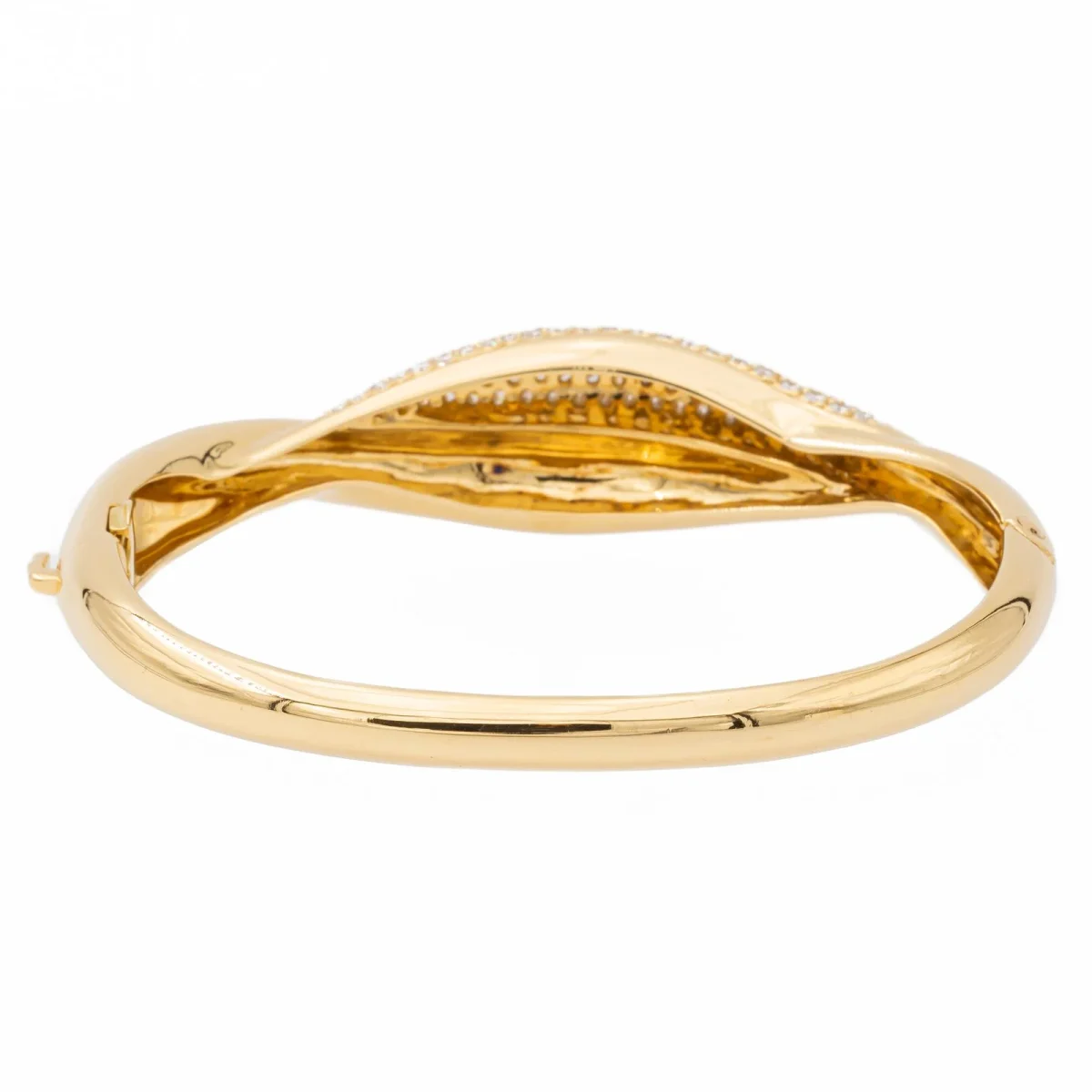 Bracelet Jonc Or jaune Diamant – Image 6