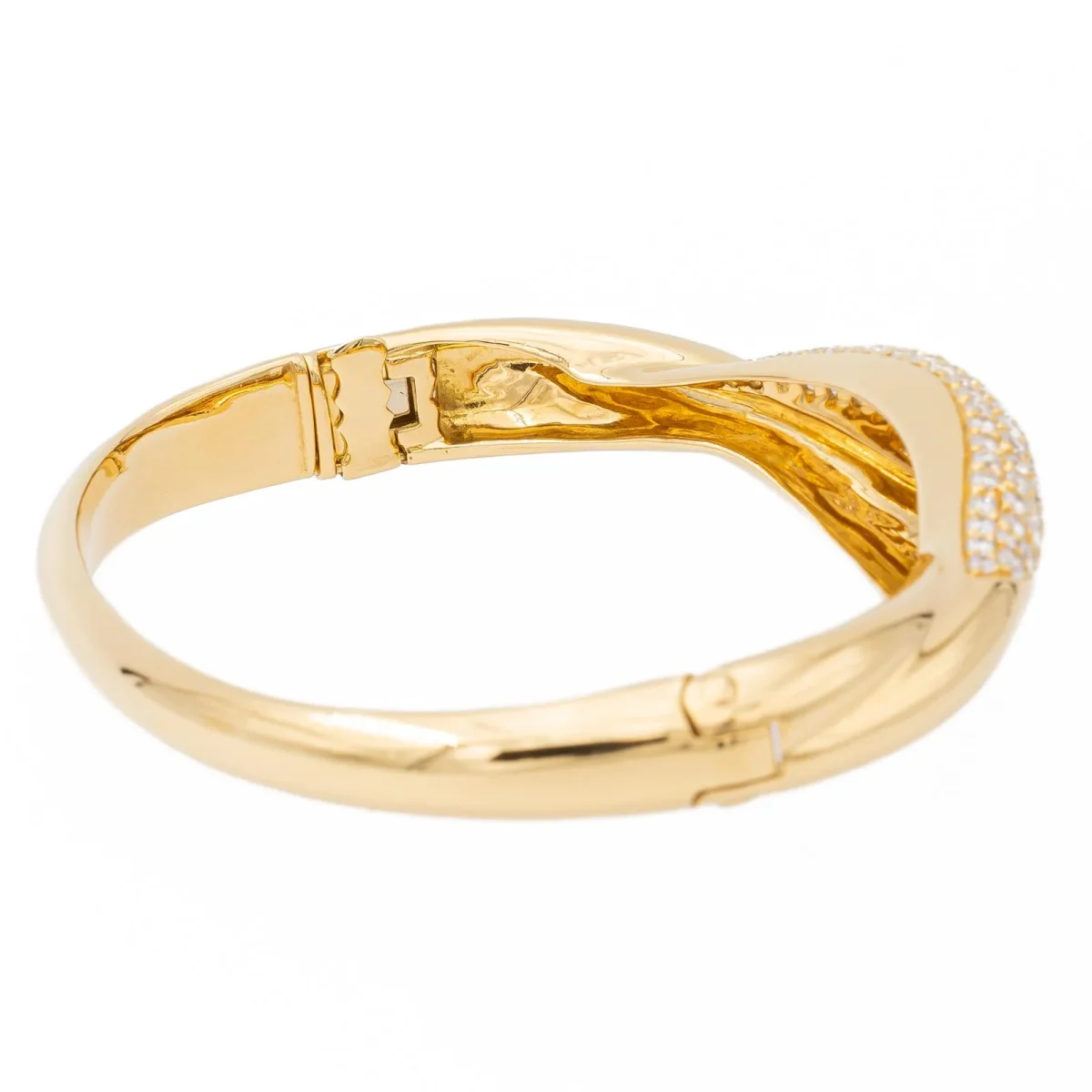 Bracelet Jonc Or jaune Diamant – Image 8