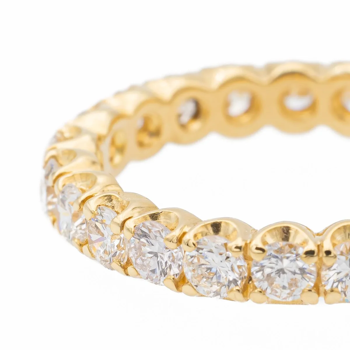 Bague Alliance américaine Or jaune Diamant – Image 5