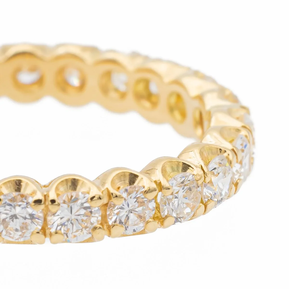 Bague Alliance américaine Or jaune Diamant – Image 6