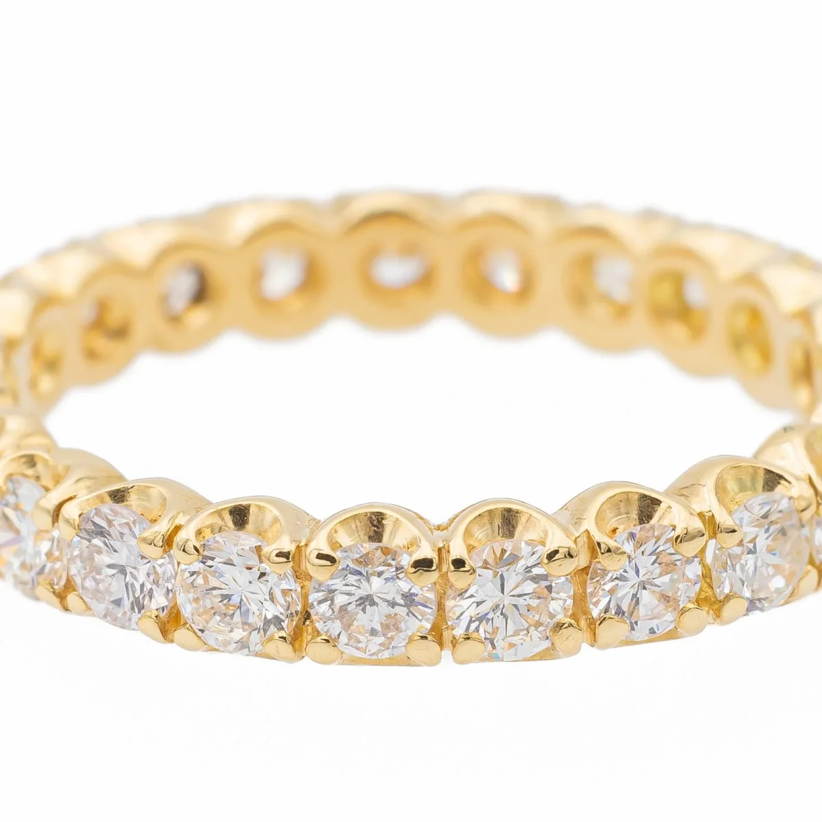 Bague Alliance américaine Or jaune Diamant – Image 7