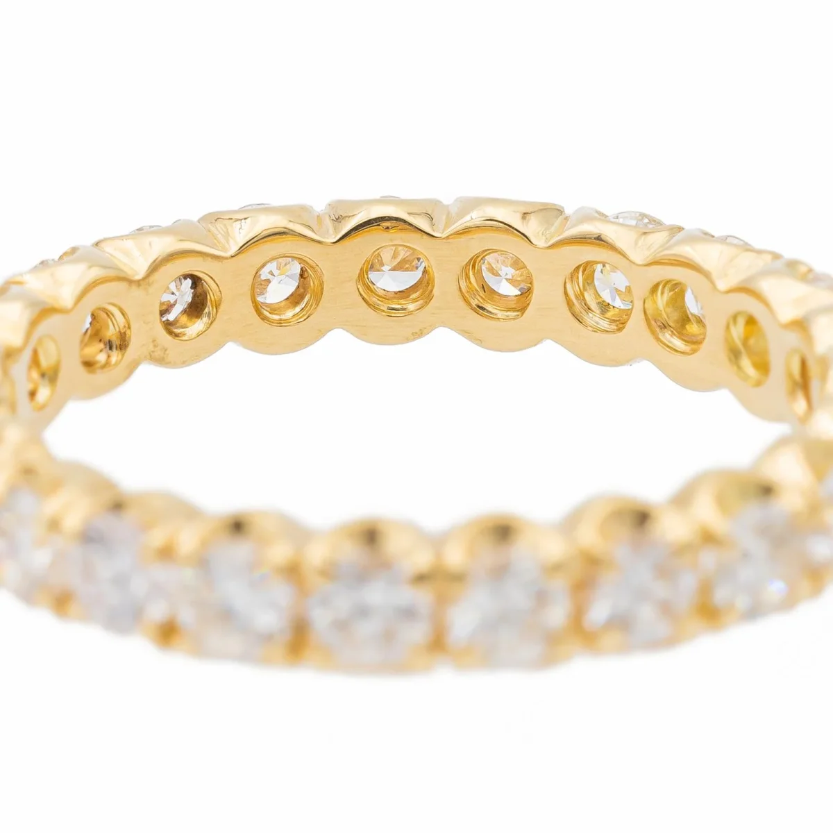 Bague Alliance américaine Or jaune Diamant – Image 8