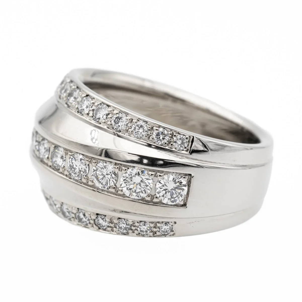Chopard Bague Bandeau La strada Or blanc Diamant – Image 6