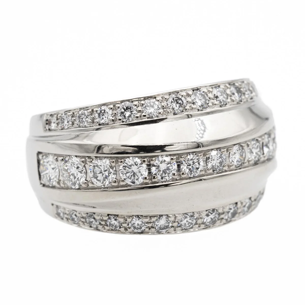 Chopard Bague Bandeau La strada Or blanc Diamant – Image 9