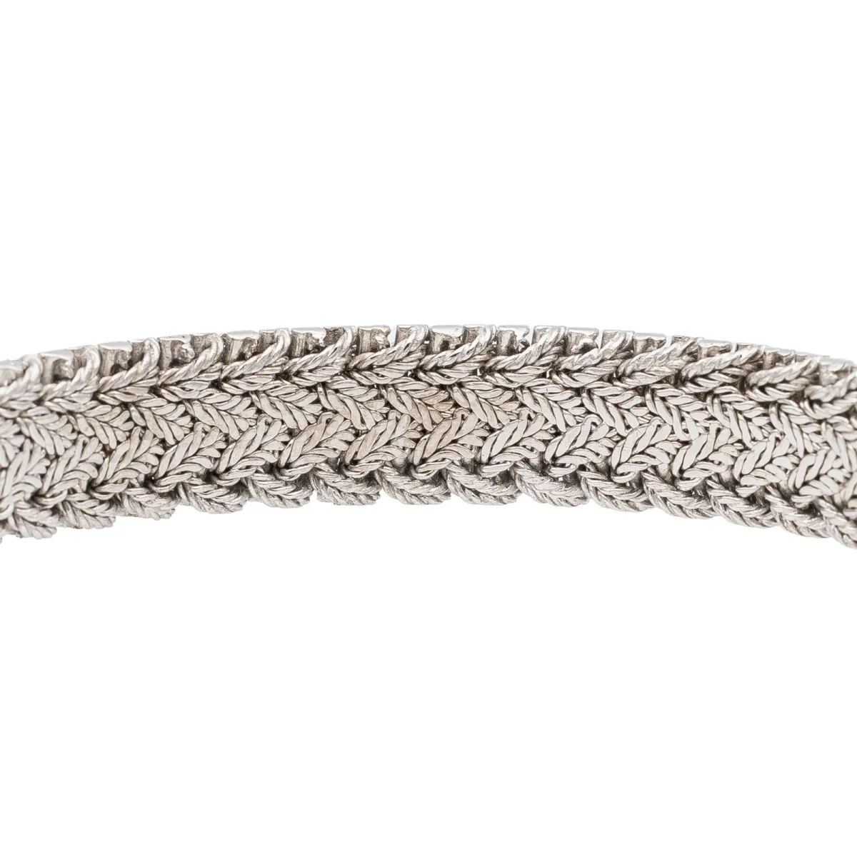 Bracelet Manchette Or blanc Diamant, Saphir – Image 7