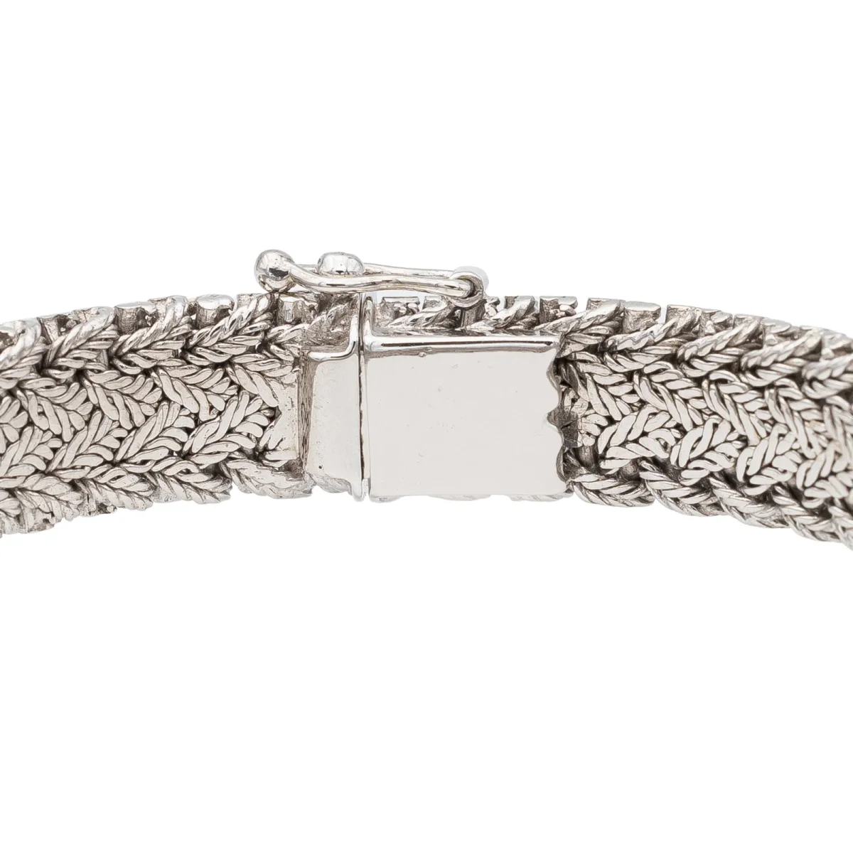 Bracelet Manchette Or blanc Diamant, Saphir – Image 9