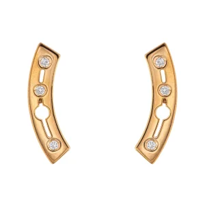 Dinh van Boucles d'oreilles Pulse Or rose Diamant