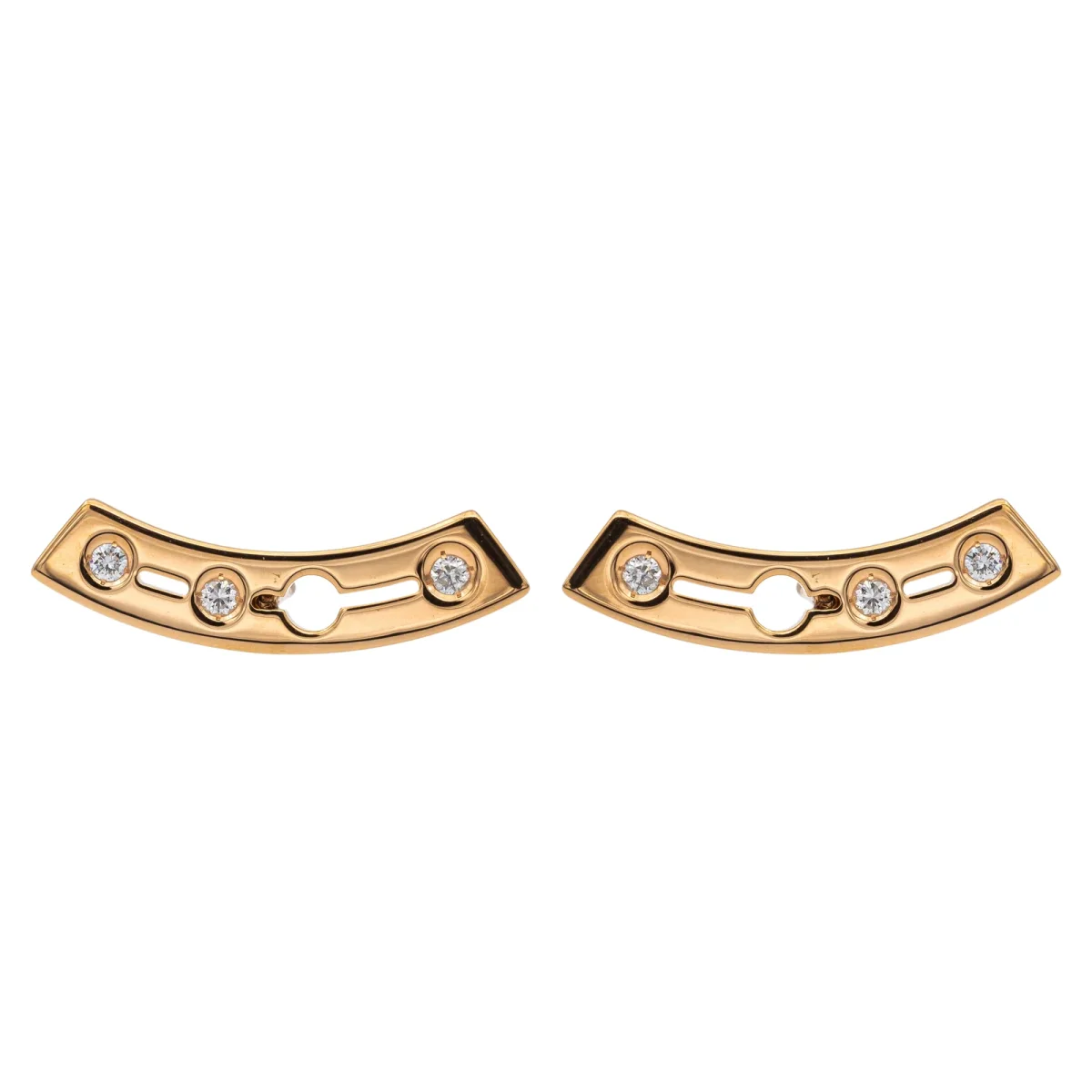 Dinh van Boucles d'oreilles Pulse Or rose Diamant – Image 4