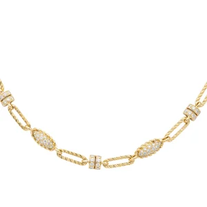 Fred Collier Sautoir  Or jaune Diamant